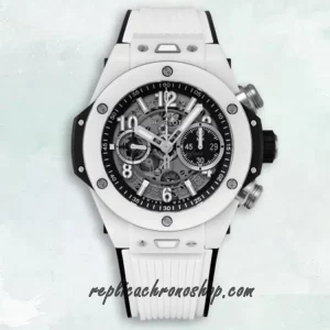 Replica Hublot Big Bang Unico 421.HX.1170.RX White Ceramic Skeleton Chronograph Watch