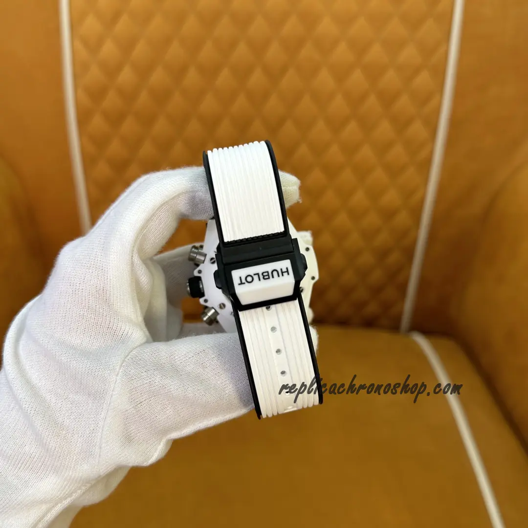 Replica Hublot Big Bang Unico 421.HX.1170.RX White Ceramic Skeleton Chronograph Watch - Image 8