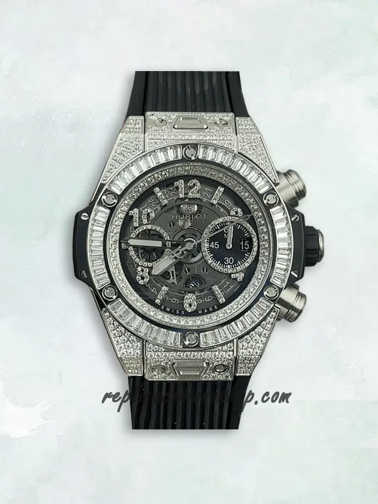 Replica Hublot Big Bang Unico 441.NX.1171.RX.0904 Diamond-Set Skeleton Chronograph Watch