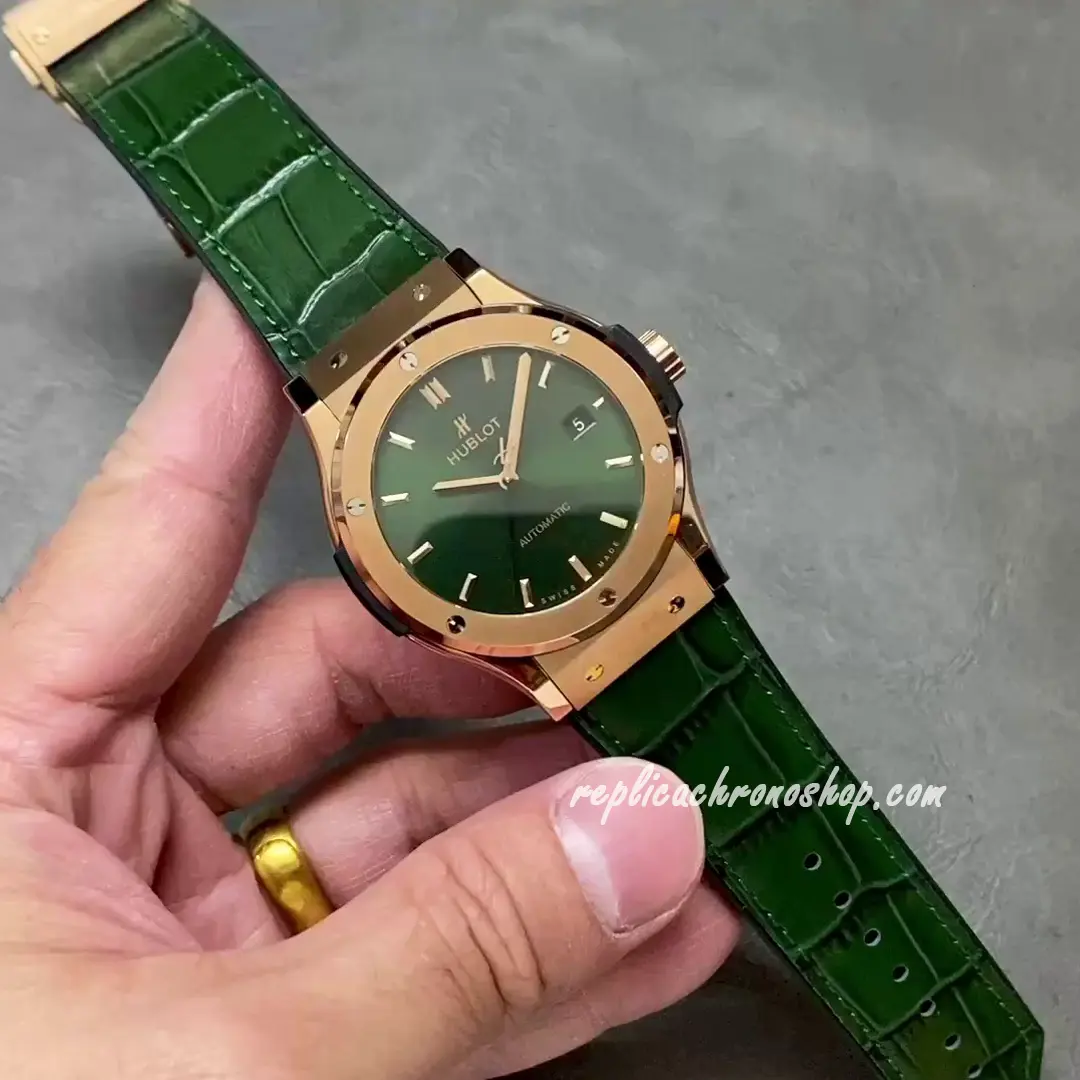 Replica Hublot Classic Fusion 542.OX.8980.RX King Gold Green Dial Automatic Watch - Image 5