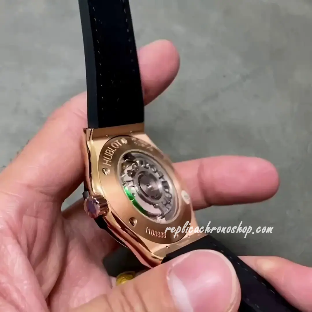 Replica Hublot Classic Fusion 542.OX.8980.RX King Gold Green Dial Automatic Watch - Image 7