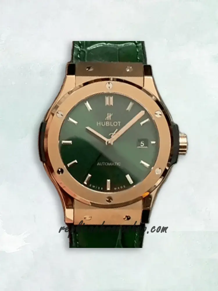 Replica Hublot Classic Fusion 542.OX.8980.RX King Gold Green Dial Automatic Watch