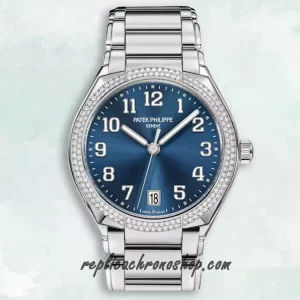 Replica Patek Philippe Twenty-4 7300/1200A-001 Steel Blue Dial Diamonds