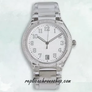 Replica Patek Philippe Twenty-4 7300/1200A-010 Automatic Ladies Watch with Diamond Bezel