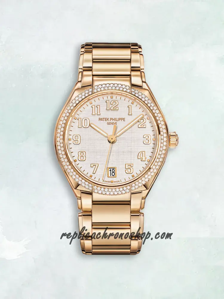 Replica Patek Philippe Twenty-4 7300/1200R-010 Diamond Rose-Gold Automatic Ladies Timepiece