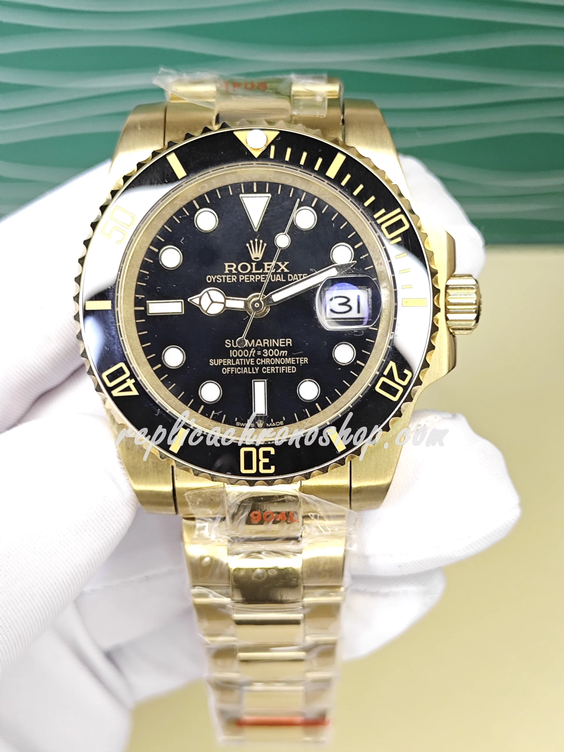 Replica Rolex Submariner 126618LN 1:1 Super Clone | 41mm Black Dial Gold Case