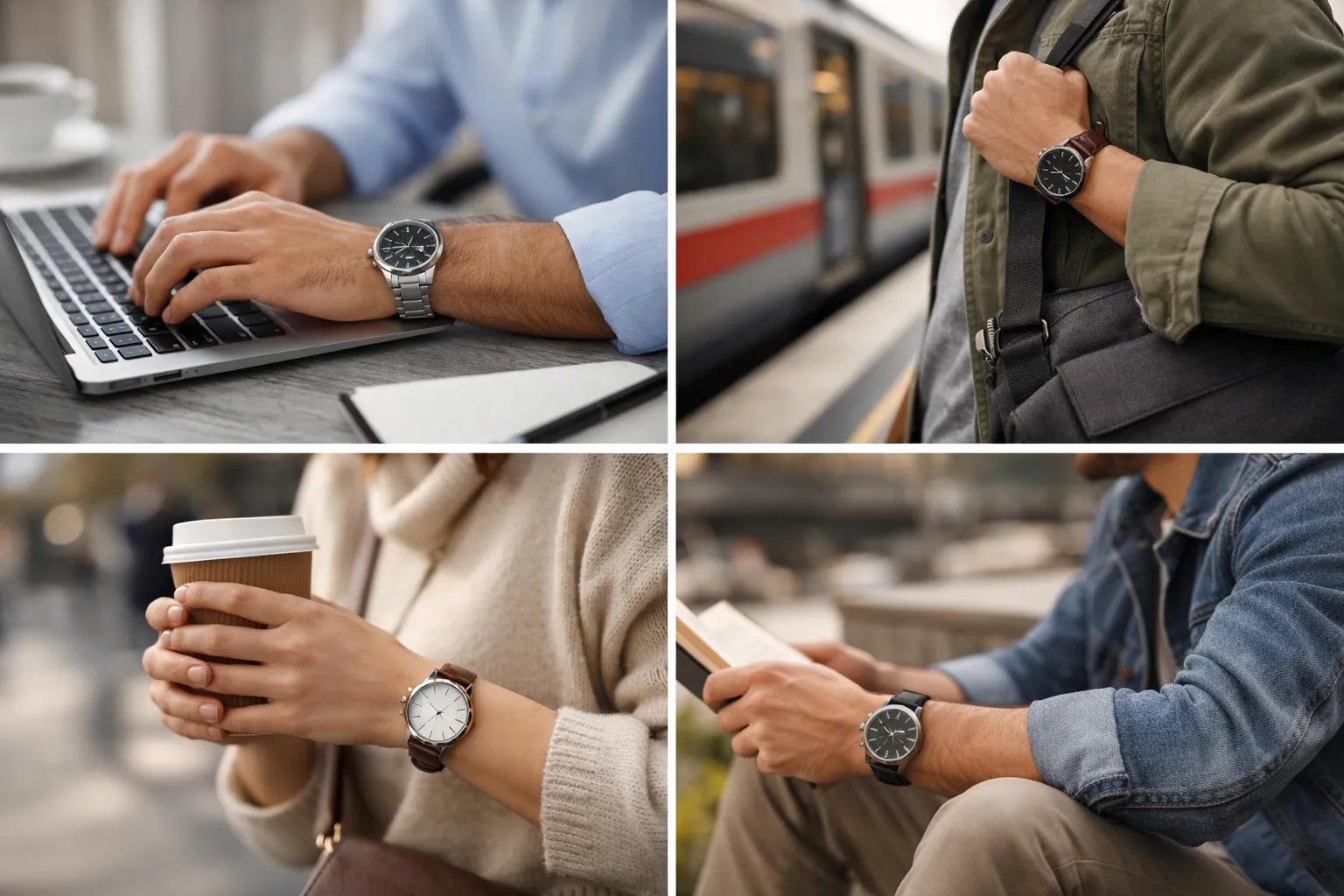 wristwatch worn in daily lifestyle scene showing everyday wrist wear