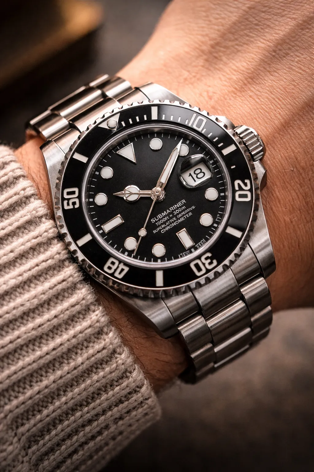 Wrist shot of a watch showing balanced proportions and comfortable wear
