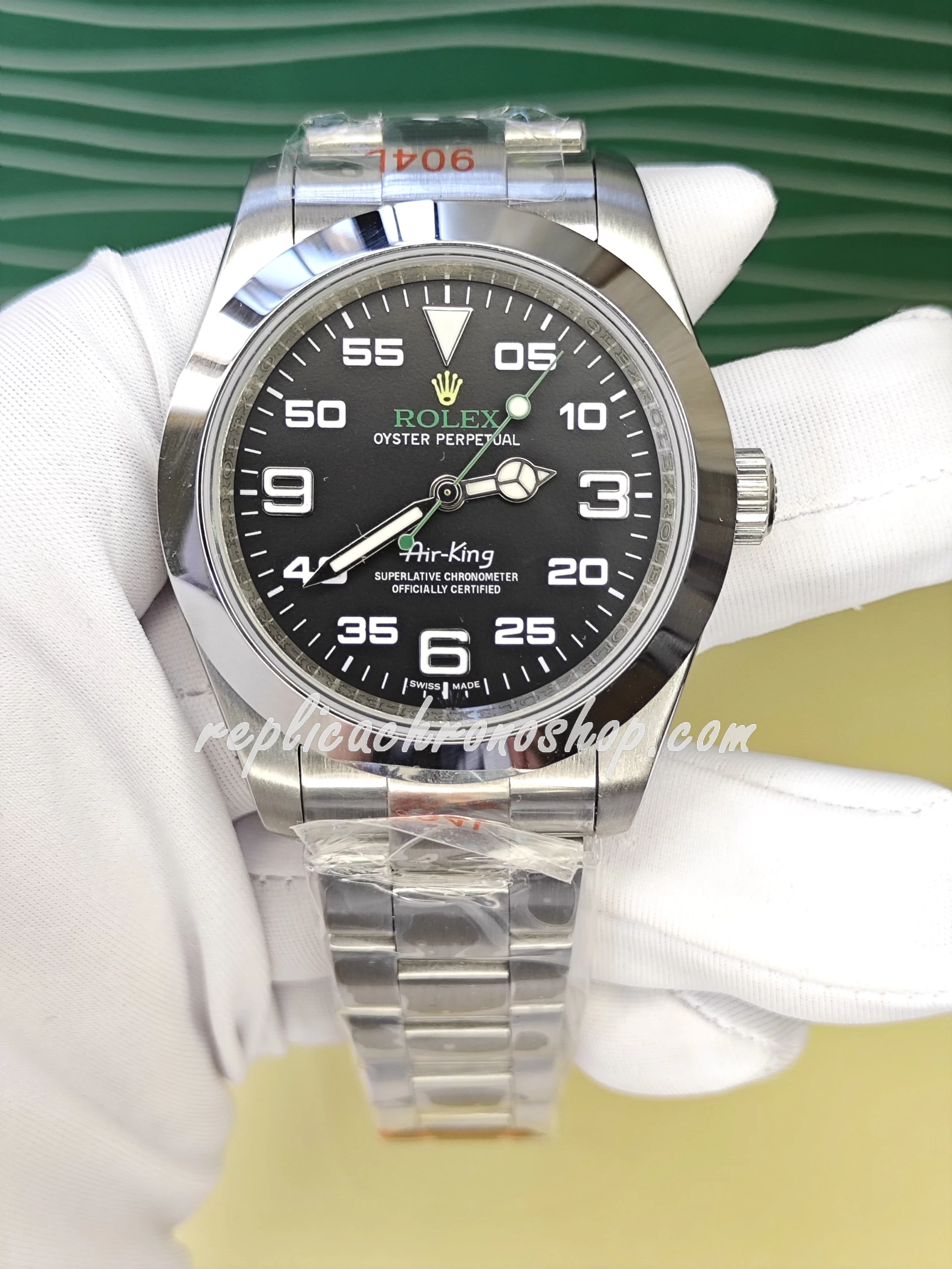 Replica Rolex Air-King 116900 – Black Dial with Luminous Markers | Swiss Made