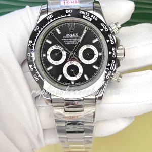 Replica Rolex Daytona 116500LN – Luxury Stainless Steel Chronograph with Black Cerachrom Bezel