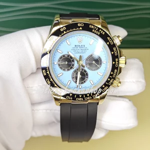 Replica Rolex Daytona 126518LN-0014 – Turquoise Blue Dial Gold Case Chronograph