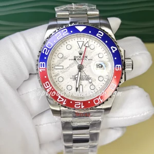 Replica Rolex GMT-Master II 126719BLRO: Iconic Red and Blue Ceramic Bezel with Meteorite Dial – Dual Time Zone Luxury Watch