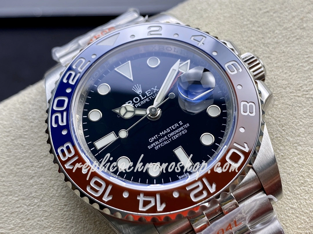 Premium Rolex GMT-Master II 126710BLRO Super Clone 40mm Stainless Steel Pepsi Men Watch - Image 4