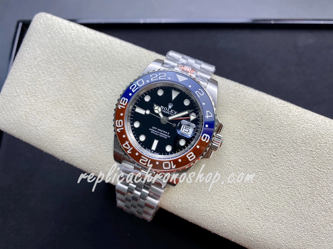 Premium Rolex GMT-Master II 126710BLRO Super Clone 40mm Stainless Steel Pepsi Men Watch - Image 6