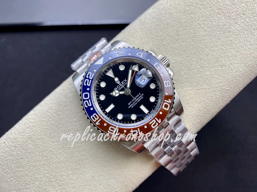 Premium Rolex GMT-Master II 126710BLRO Super Clone 40mm Stainless Steel Pepsi Men Watch - Image 5