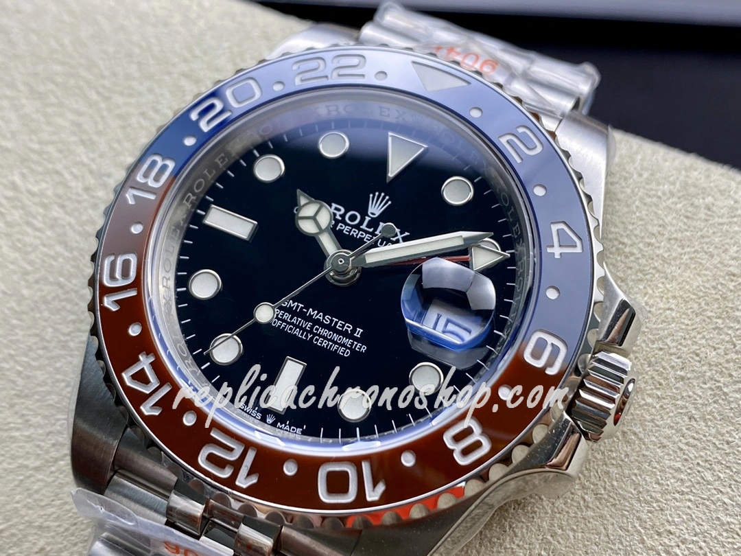 Premium Rolex GMT-Master II 126710BLRO Super Clone 40mm Stainless Steel Pepsi Men Watch - Image 3