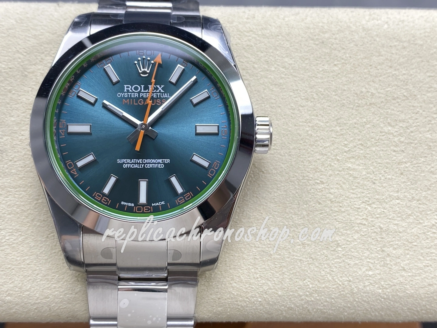 Super Clone Rolex Milgauss 116400gv Blue Dial 904L Steel Swiss Cal.3131 Motion - Image 2