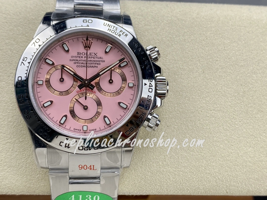 Best Super Clone Rolex Daytona 116519 Pink Dial 40mm 904L Steel Luxury Sports Watch Cal.4130 - Image 2