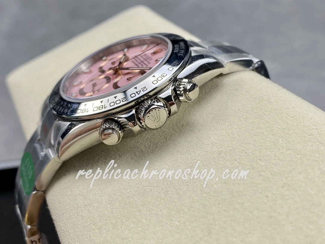 Best Super Clone Rolex Daytona 116519 Pink Dial 40mm 904L Steel Luxury Sports Watch Cal.4130 - Image 8