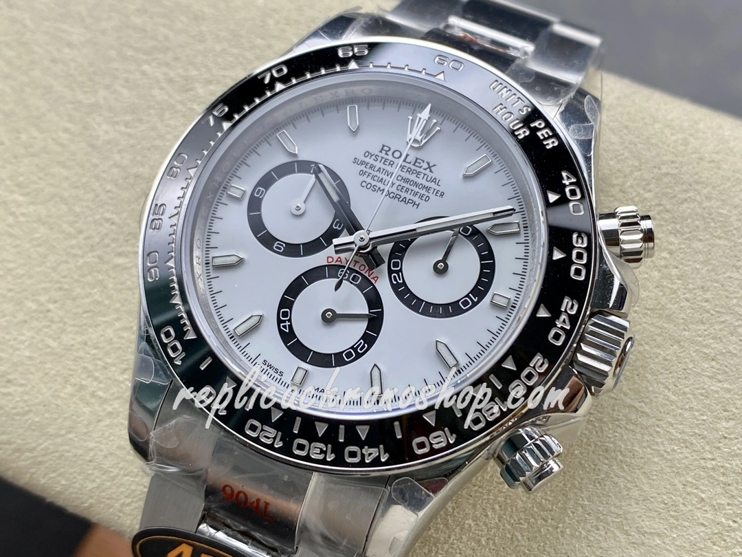 Best Super Clone Rolex Daytona m126500ln-0001 Luxury 40mm White Dial 904L Steel Cal.4131 Motion Professional Sport Watch - Image 3