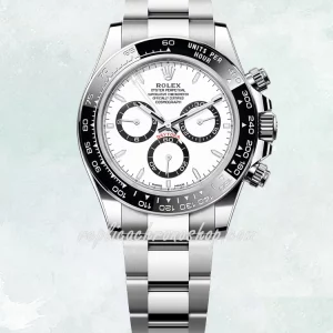 Best Super Clone Rolex Daytona m126500ln-0001 Luxury 40mm White Dial 904L Steel Cal.4131 Motion Professional Sport Watch