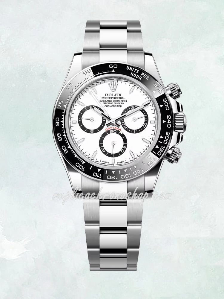 Best Super Clone Rolex Daytona m126500ln-0001 Luxury 40mm White Dial 904L Steel Cal.4131 Motion Professional Sport Watch