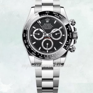 Super Clone Rolex Daytona m126500ln-0002 Black Dial 40mm 904L Steel Luxury Sports Watch with Cal.4131 Movement