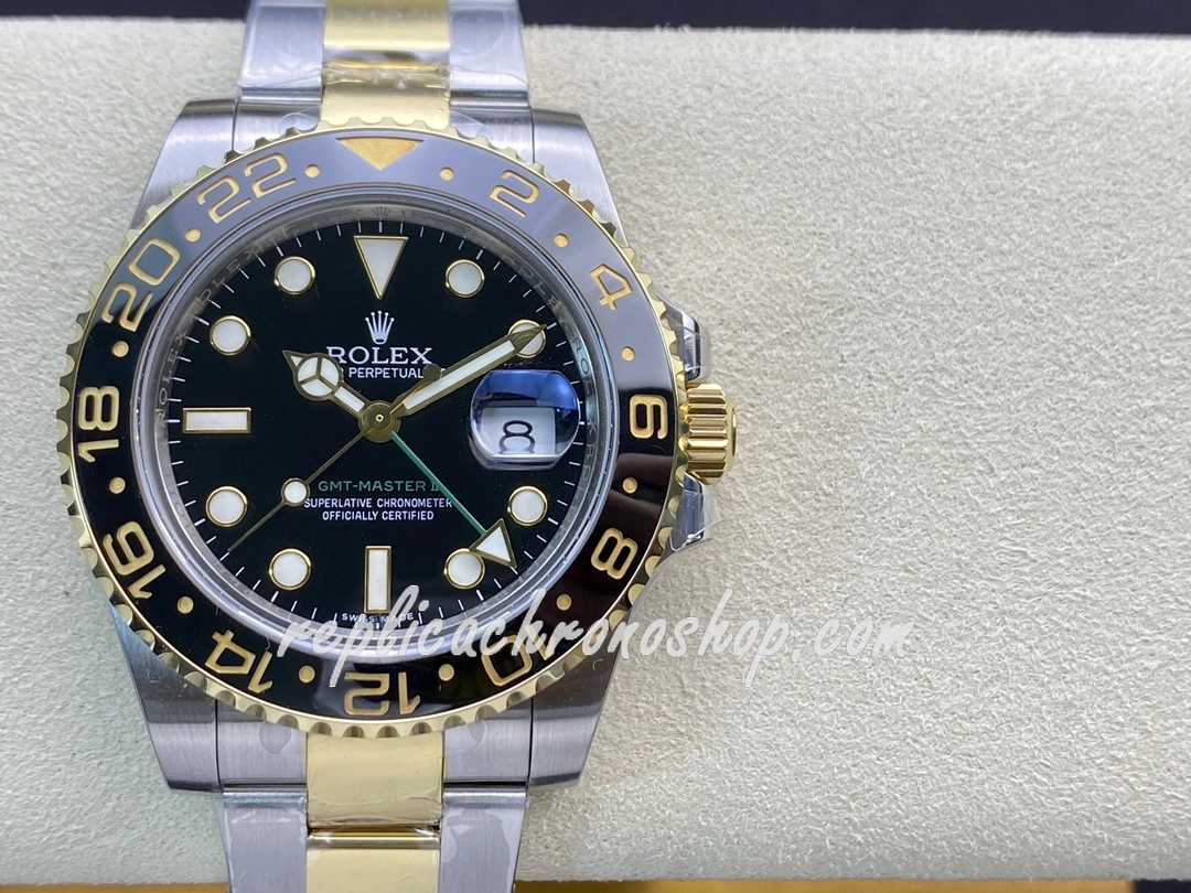 Super Clone GMT-Master II 40mm Two-Tone 904L Steel Luxury Tool Watch M116713LN-0001 Cal.3186 - Image 2