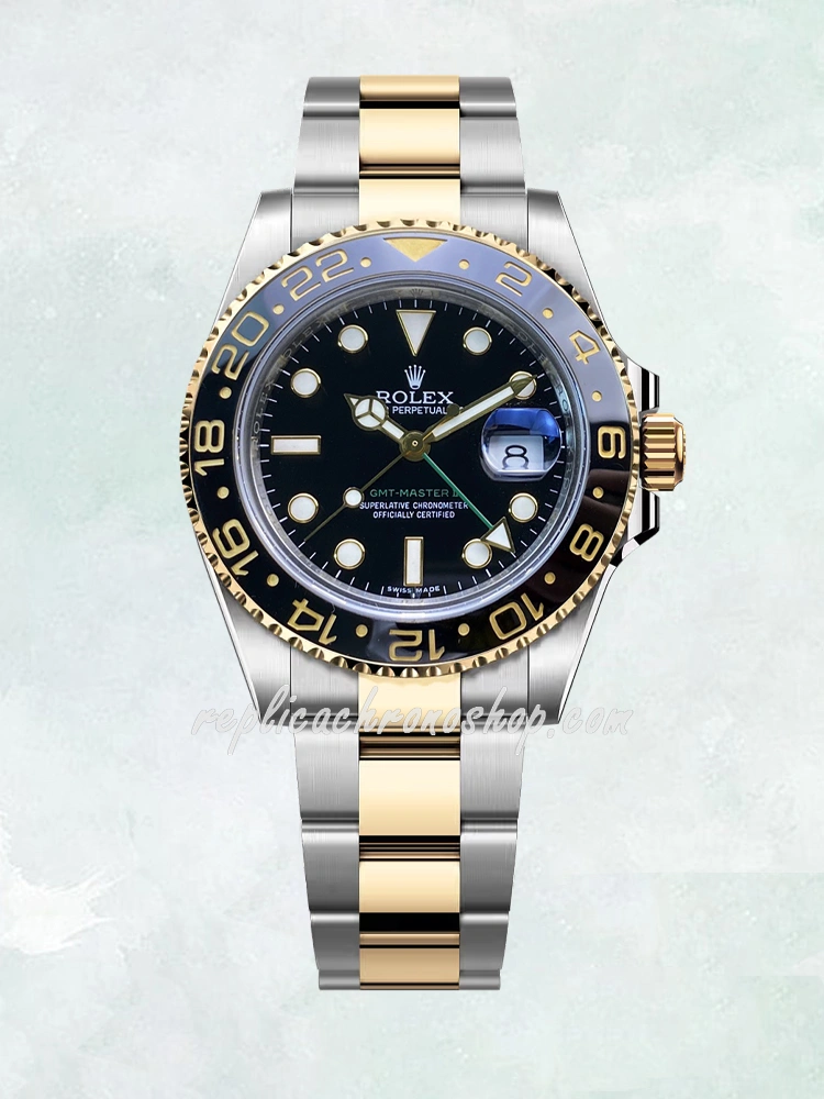 Super Clone GMT-Master II 40mm Two-Tone 904L Steel Luxury Tool Watch M116713LN-0001 Cal.3186