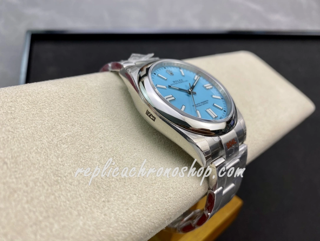 Super Clone Rolex Oyster Perpetual 41mm M124300-0006 Tiffany Blue Dial 904L Stainless Steel Luxury Sport Watch - Image 7