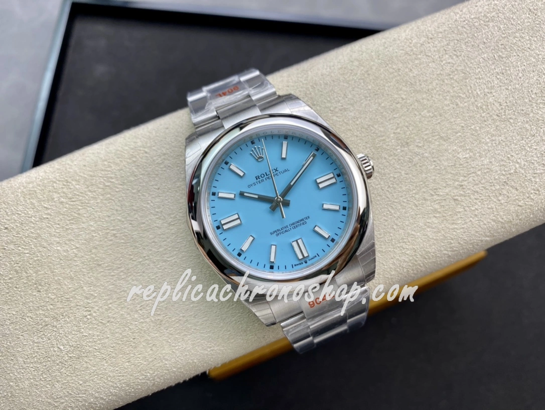 Super Clone Rolex Oyster Perpetual 41mm M124300-0006 Tiffany Blue Dial 904L Stainless Steel Luxury Sport Watch - Image 5