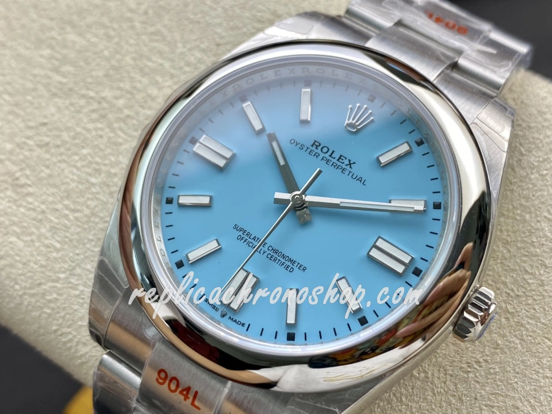 Super Clone Rolex Oyster Perpetual 41mm M124300-0006 Tiffany Blue Dial 904L Stainless Steel Luxury Sport Watch - Image 3