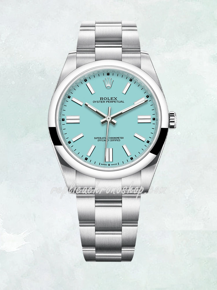 Super Clone Rolex Oyster Perpetual 41mm M124300-0006 Tiffany Blue Dial 904L Stainless Steel Luxury Sport Watch