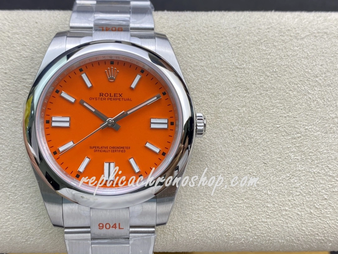 Best Rolex Oyster Perpetual 41mm 124300 Coral Red Dial 904L Steel Super Clone Cal.3230 Luxury Sports Watch - Image 2
