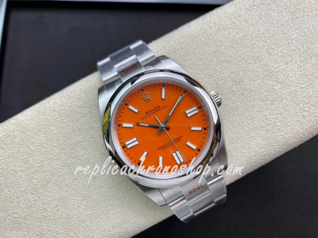 Best Rolex Oyster Perpetual 41mm 124300 Coral Red Dial 904L Steel Super Clone Cal.3230 Luxury Sports Watch - Image 6