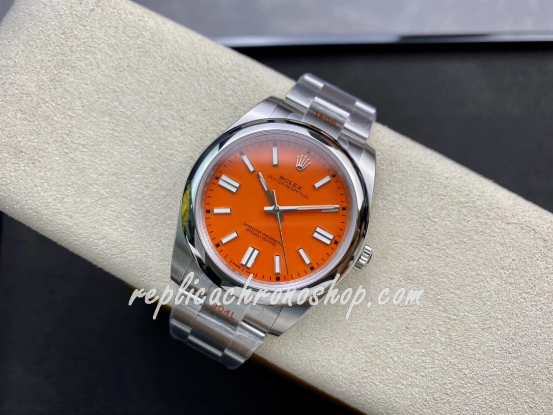 Best Rolex Oyster Perpetual 41mm 124300 Coral Red Dial 904L Steel Super Clone Cal.3230 Luxury Sports Watch - Image 5