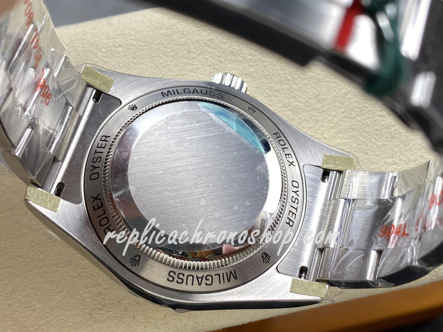 Super Clone Rolex Milgauss M116400-0002 White Dial 36mm 904L Steel Green Sapphire Swiss Cal.3131 Movement Watch - Image 9
