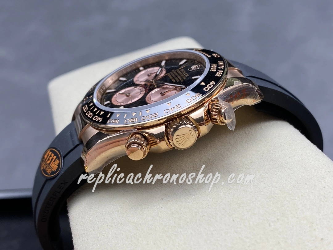 Luxury Super Clone Rolex Daytona m126515ln-0002 Men Watch 904L Rose Gold Black Dial Chronograph - Image 7