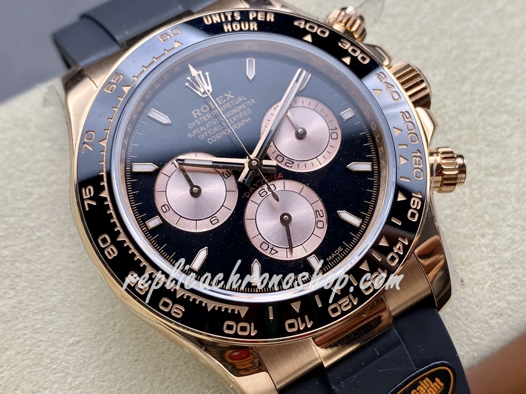 Luxury Super Clone Rolex Daytona m126515ln-0002 Men Watch 904L Rose Gold Black Dial Chronograph - Image 4