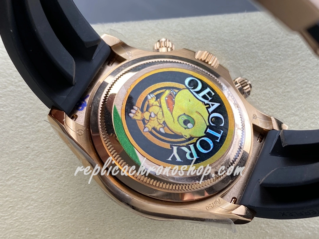Luxury Super Clone Rolex Daytona m126515ln-0002 Men Watch 904L Rose Gold Black Dial Chronograph - Image 9