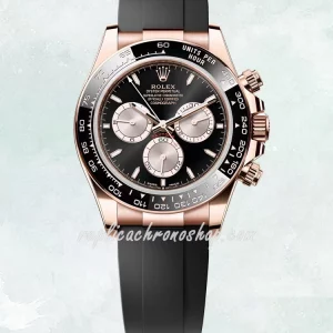 Luxury Super Clone Rolex Daytona m126515ln-0002 Men Watch 904L Rose Gold Black Dial Chronograph