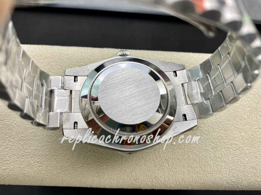 Best Super Clone Day-Date 40mm M228206-0004 Ice Blue Motif Dial 904L Steel Swiss Cal.3255 Watch - Image 9